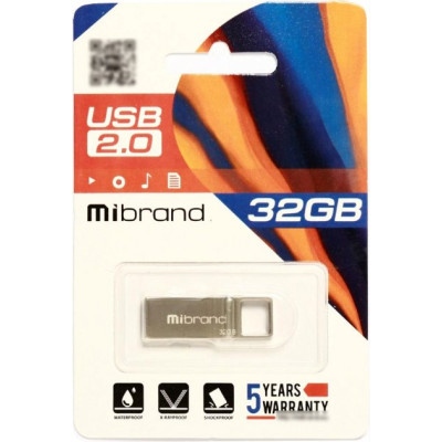 Mibrand 32GB Shark USB 2.0 Silver (MI2.0/SH32U4S)