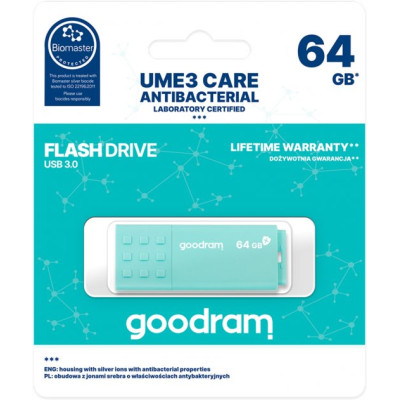 GOODRAM 64 GB UME3 USB3.0 Care Green (UME3-0640CRR11)