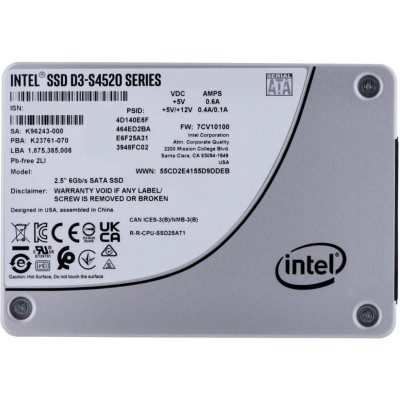 Intel D3-S4520 7.68TB (SSDSC2KB076TZ01)