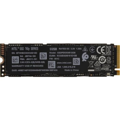 Intel 760p Series 512 GB (SSDPEKKW512G8XT)