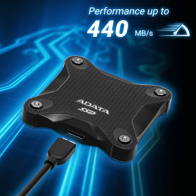 ADATA SSD Portable 240Gb SD600Q USB 3.1 (3D NAND) (ASD600Q-240GU31-CBK)