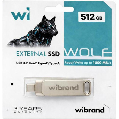 Wibrand Wolf 512 GB Silver (WIEXSSD/WO512GB)