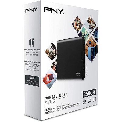 SSD Portable 250Gb PNY Pro Elite PSD0CS2060-250-RB USB 3.1 Gen 2