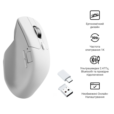 Keychron M6S Wireless/Bluetooth/USB White (M6S-B72)