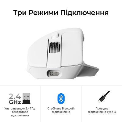 Keychron M6S Wireless/Bluetooth/USB White (M6S-B72)