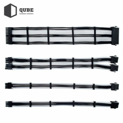QUBE 1*24P MB, 2*4+4P CPU,2*6+2P VGA Black-White