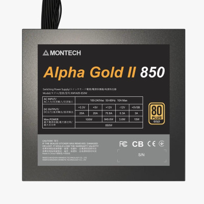 ATX 850W ALPHA GOLD II 850W MONTECH (ALPHA GOLD II 850W)