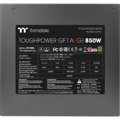 Thermaltake Toughpower GF1 ARGB 850 (PS-TPD-0850F3FAGE-1)