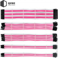 QUBE 1*24P MB, 2*4+4P CPU,2*6+2P VGA White-Pink