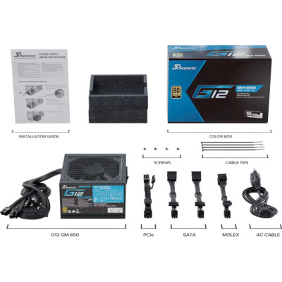 SeaSonic G12 GM-650W (A651GMAFH)