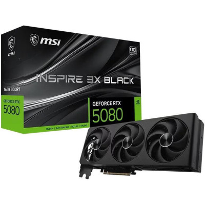 MSI GeForce RTX 5080 16G INSPIRE 3X OC BLACK (G5080-16I3CB)