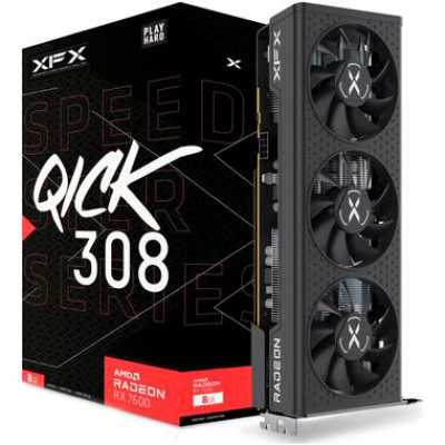 XFX Radeon RX 7600 SPEEDSTER QICK 308 Black Edition (RX-76PQICKBY)
