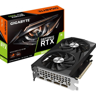 GIGABYTE GeForce RTX 3050 WINDFORCE V2 8G (GV-N3050WF2V2-8GD)
