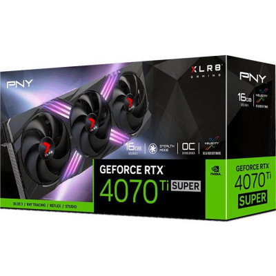 PNY GeForce RTX 4070 Ti SUPER 16GB XLR8 Gaming VERTO (VCG4070TS16TFXXPB1-O)