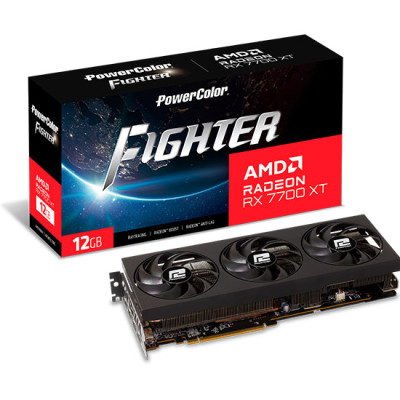PowerColor Radeon RX 7700 XT 12GB Fighter (RX 7700 XT 12G-F/OC)