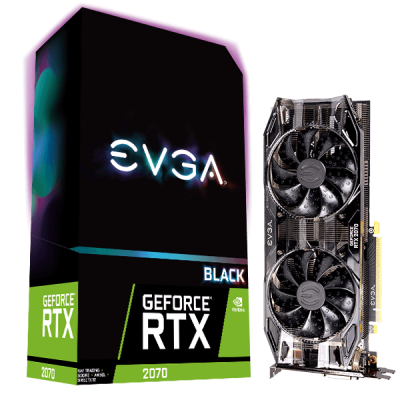 Видеокарта EVGA GeForce RTX 2070 BLACK GAMING 8GB (08G-P4-1071-KR)