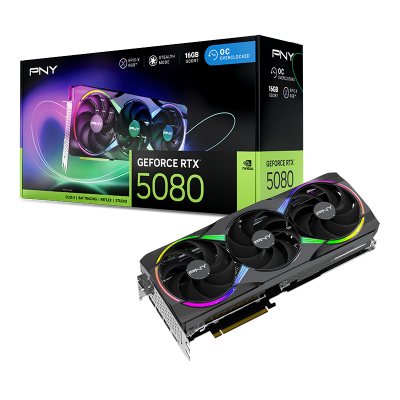 PNY GeForce RTX 5080 ARGB EPIC-X RGB OC Triple Fan (VCG508016TFXXPB1-O)