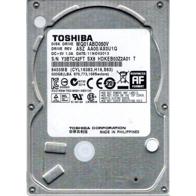 Toshiba MQ01ABD050V