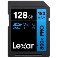Lexar 128 GB SDXC High Performance 800x Pro UHS-I U3 V30 Class 10 (LSD0800P128G-BNNNG)