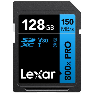 Lexar 128 GB SDXC High Performance 800x Pro UHS-I U3 V30 Class 10 (LSD0800P128G-BNNNG)