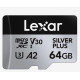 Lexar 64 GB microSDXC Professional Silver Plus UHS-I U3 V30 A2 Class 10 (LMSSIPL064G-BNANG)