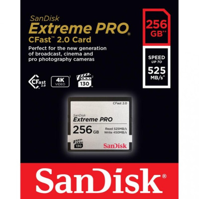 SanDisk 256 GB Extreme Pro CFast 2.0 SDCFSP-256G-G46D