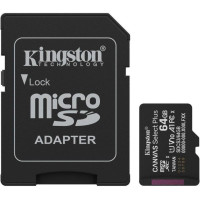 Kingston 64 GB microSDXC Canvas Select Plus Gen3 A1 + SD-Adapter SDCS3/64GB