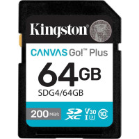 Kingston 64 GB SDXC Canvas Go! Plus UHS-I U3 V30 Class 10 (SDG4/64GB)