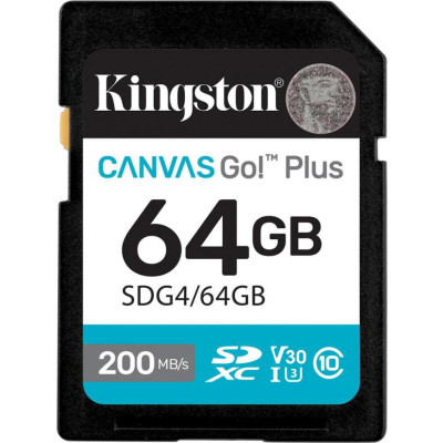 Kingston 64 GB SDXC Canvas Go! Plus UHS-I U3 V30 Class 10 (SDG4/64GB)