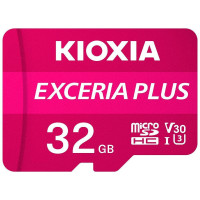 Kioxia 32 GB microSDHC Class 10 UHS-I U3 V30 Exceria plus + SD Adapter LMPL1M032GG2