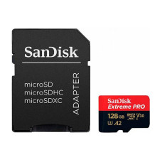 SanDisk 128 GB microSDXC UHS-I U3 Extreme Pro A2 + SD Adapter SDSQXCY-128G-GN6MA