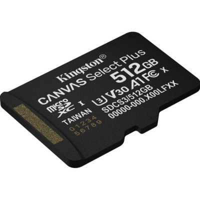 Kingston 512 GB microSDXC Canvas Select Plus Gen3 SDCS3/512GBSP 