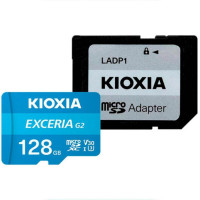 Kioxia 128 GB microSDXC Exceria G2 UHS-I U3 V30 A1 Class 10 + SD-adapter (LMEX2L128GG2)