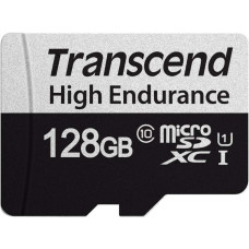 Transcend 128 GB microSDXC UHS-I 350V High Endurance + SD Adapter TS128GUSD350V