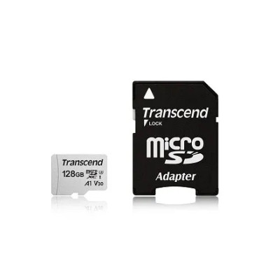 Transcend 128 GB microSDXC Class 10 UHS-I U3 330S + SD Adapter TS128GUSD330S