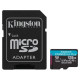 Kingston 128 GB microSDXC class 10 UHS-I U3 Canvas Go! Plus + SD Adapter SDCG3/128GB