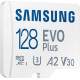 Samsung 128 GB microSDXC Class 10 UHS-I U3 V30 A2 EVO Plus + SD Adapter (MB-MC128SA)