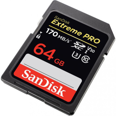 SanDisk 64 GB SDXC UHS-I U3 Extreme Pro SDSDXXY-064G-GN4IN