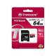 Transcend 64 GB microSDXC UHS-I Premium + SD Adapter TS64GUSDU1