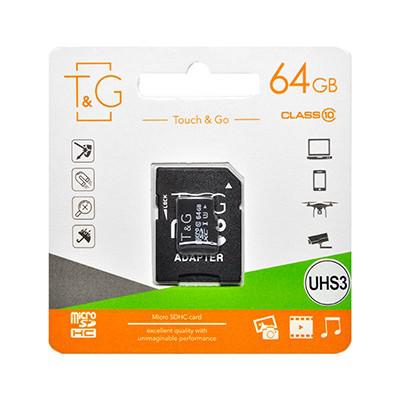 T&G 64 GB microSDXC Class 10 + SD-adapter TG-64GBCL10-01