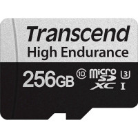 Transcend 256 GB microSDXC UHS-I (U3) High Endurance + SD Adapter TS256GUSD350V
