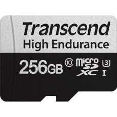 Transcend 256 GB microSDXC UHS-I (U3) High Endurance + SD Adapter TS256GUSD350V