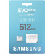 Samsung 512 GB microSDXC Class 10 UHS-I U3 V30 A2 EVO Plus + SD Adapter (MB-MC512SA)