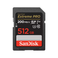 Sandisk SD 512GB C10 UHS-I U3 R200/W140MB/s Extreme Pro V30 (SDSDXXD-512G-GN4IN)