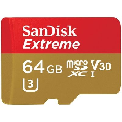 SanDisk 64 GB microSDXC UHS-I U3 Extreme A2 V30 SDSQXA2-064G-GN6GN