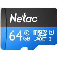 Netac 64 GB microSDXC Class 10 UHS-I + SD adapter NT02P500STN-064G-R