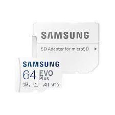 Samsung 64 GB microSDXC Class 10 UHS-I U3 V30 A2 EVO Plus + SD Adapter (MB-MC64SA)