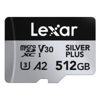 Lexar 512 GB microSDXC Professional Silver Plus UHS-I U3 V30 A2 Class 10 (LMSSIPL512G-BNANG)