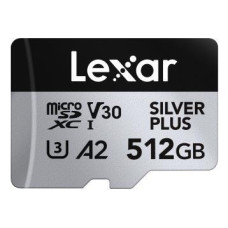 Lexar 512 GB microSDXC Professional Silver Plus UHS-I U3 V30 A2 Class 10 (LMSSIPL512G-BNANG)