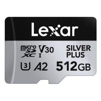 Lexar 512 GB microSDXC Professional Silver Plus UHS-I U3 V30 A2 Class 10 (LMSSIPL512G-BNANG)